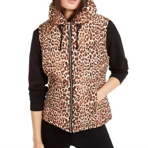 Leopard Print Hooded Jacket